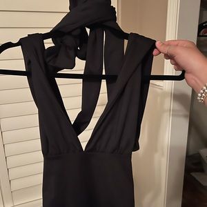 Wrap Around Black Body Suit